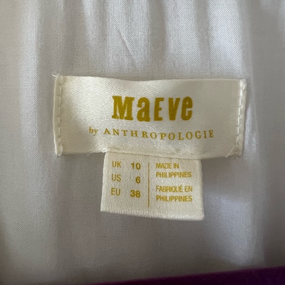 anthropologie maeve white button down dress in size 6 - Picture 3 of 9